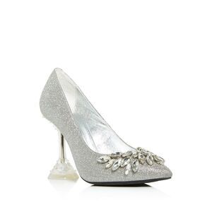 NWT JEFFEREY CAMPBELL Womens Silver Lure Toe Sculpted Heel Slip On Pumps 8